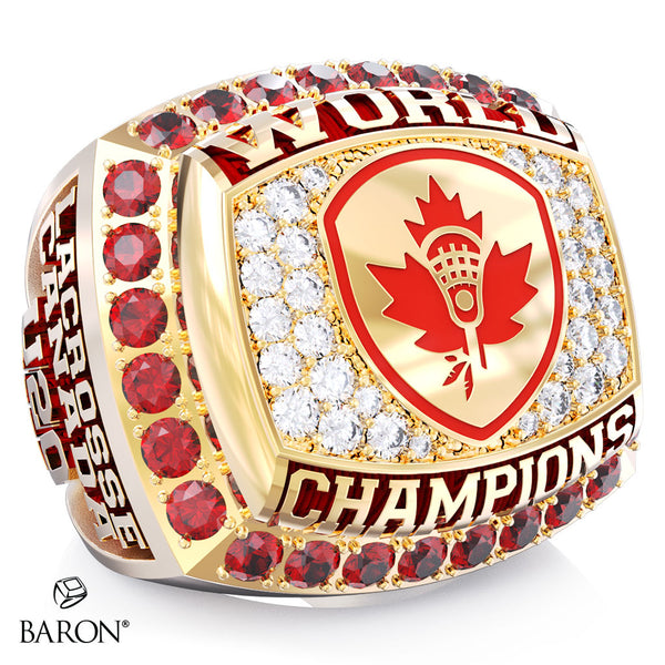 Lacrosse Canada Men's U20 World Lacrosse 2025 Championship Ring - Design 4.3