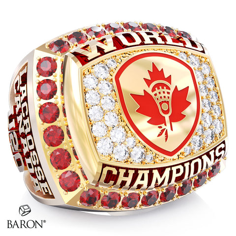 Lacrosse Canada Men's U20 World Lacrosse 2025 Championship Ring - Design 4.3