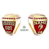 Lacrosse Canada Men's U20 World Lacrosse 2025 Championship Ring - Design 4.3