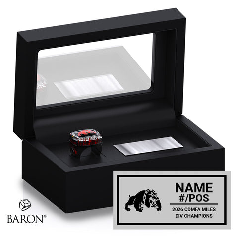 Lloydminster Red Dogs 2026 Championship Black Standard Window Ring Box