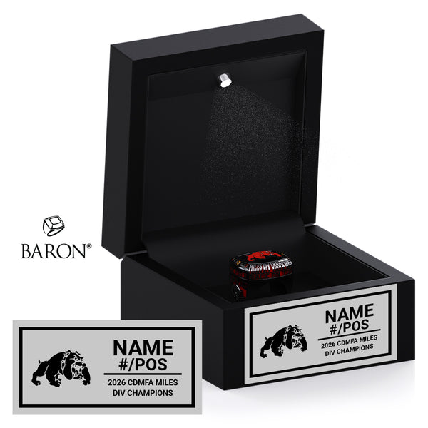 Lloydminster Red Dogs 2026 Championship Black LED Ring Box