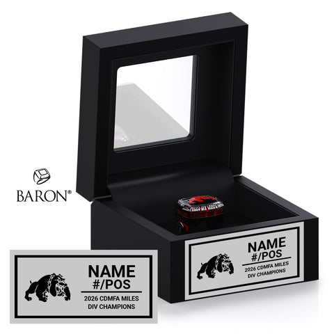 Lloydminster Red Dogs 2026 Championship Black Window Ring Box