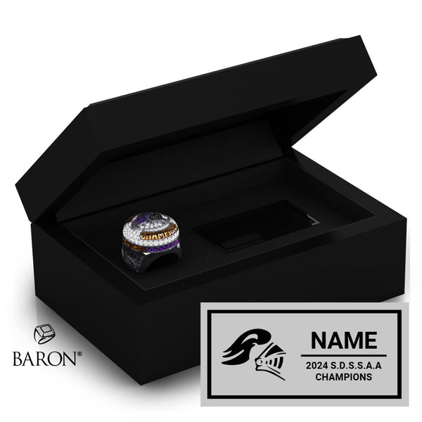 Lo Ellen High School 2024 Championship Black Standard Window Ring Box
