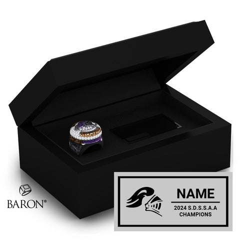 Lo Ellen High School 2024 Championship Black Standard Window Ring Box