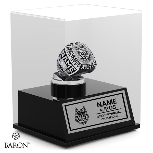 London WOLFPAAC Football 2023 Championship Display Case