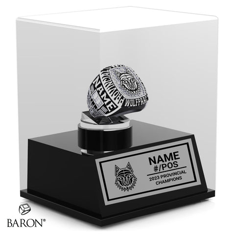 London WOLFPAAC Football 2023 Championship Display Case