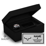 Longhorns Softball 2023 Championship Black Standard Window Ring Box