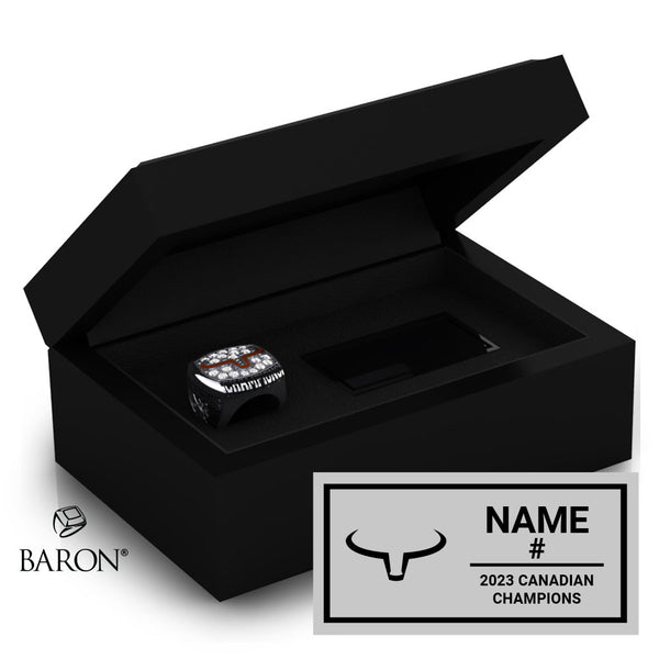 Longhorns Softball 2023 Championship Black Standard Window Ring Box