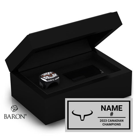 Longhorns Softball 2023 Championship Black Standard Window Ring Box