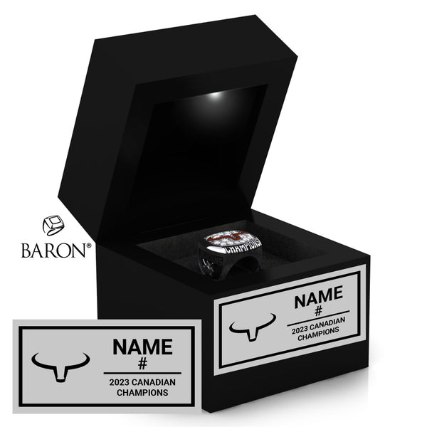 Longhorns Softball 2023 Championship Black LED Ring Box
