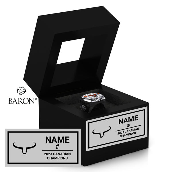 Longhorns Softball 2023 Championship Black Window Ring Box