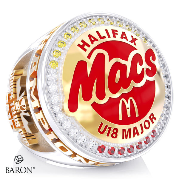 Major Halifax Macs U18 Hockey 2026 Championship Ring - Design 1.2