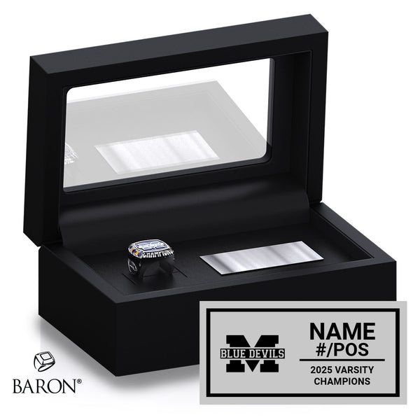 McKinnon Park Secondary School Football 2025 Championship Black Standard Window Ring Box
