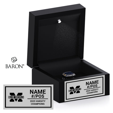 McKinnon Park Secondary School Football 2025 Championship Black LED Ring Box