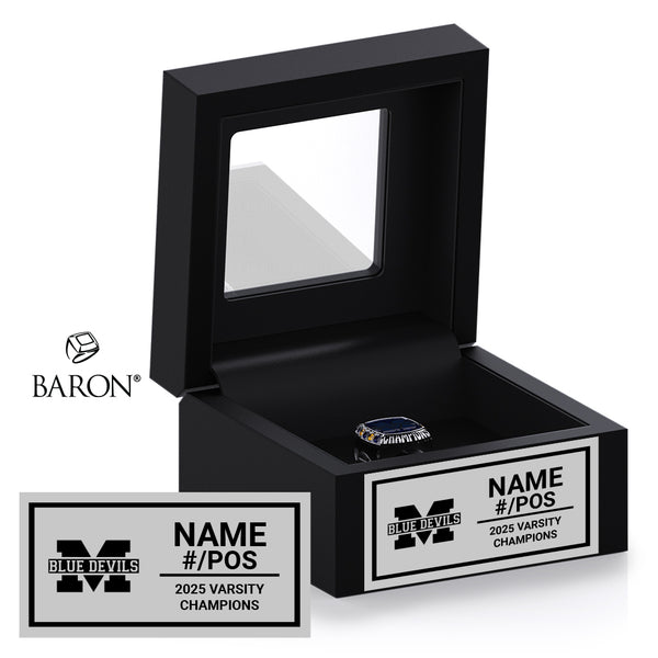 McKinnon Park Secondary School Football 2025 Championship Black Window Ring Box