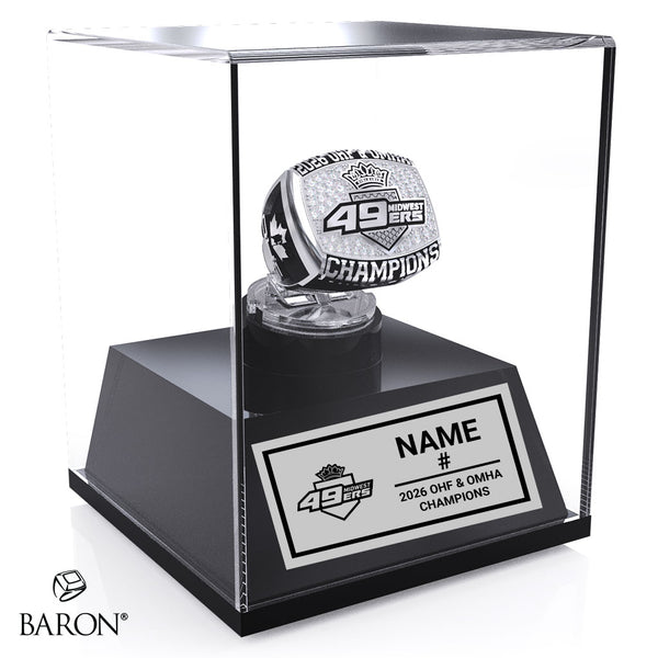 Midwest 49ers U15A Hockey 2026 Championship Display Case