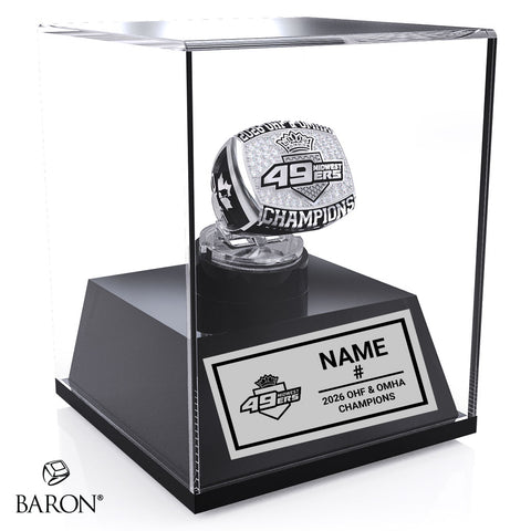 Midwest 49ers U15A Hockey 2026 Championship Display Case