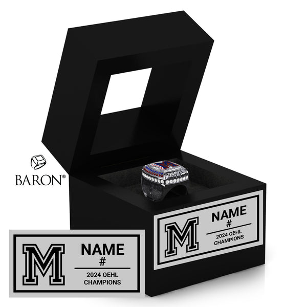 Minto 81’s Hockey 2024 Championship Black Window Ring Box