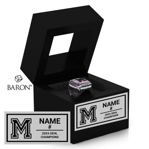 Minto 81’s Hockey 2024 Championship Black Window Ring Box