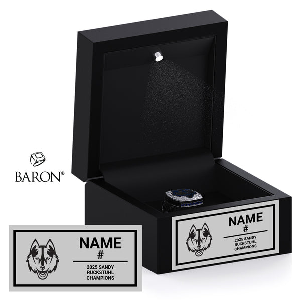Mississauga Minor Football 2025 OSFL Championship Black LED Ring Box