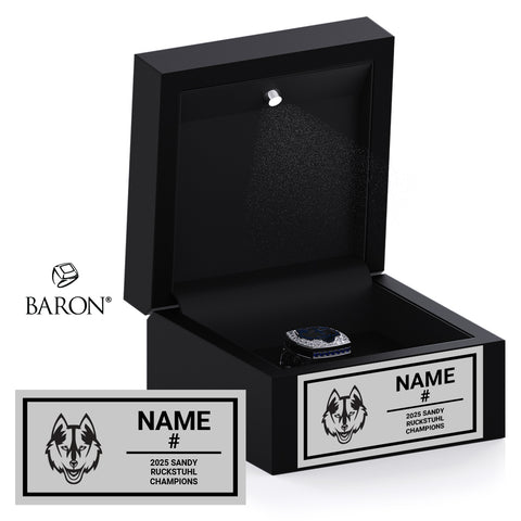 Mississauga Minor Football 2025 OSFL Championship Black LED Ring Box