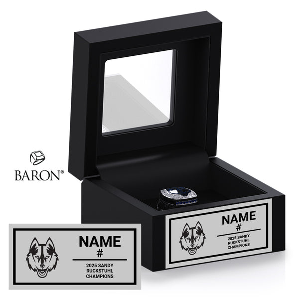 Mississauga Minor Football 2025 OSFL Championship Black Window Ring Box