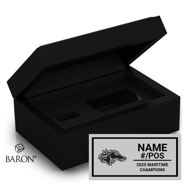 Moncton Mustangs Football 2025 Championship Black Standard Window Ring Box