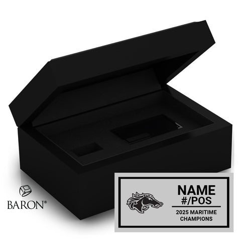 Moncton Mustangs Football 2025 Championship Black Standard Window Ring Box