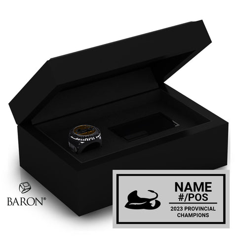 Moncton Stingrays Football 2023 Championship Black Standard Window Ring Box