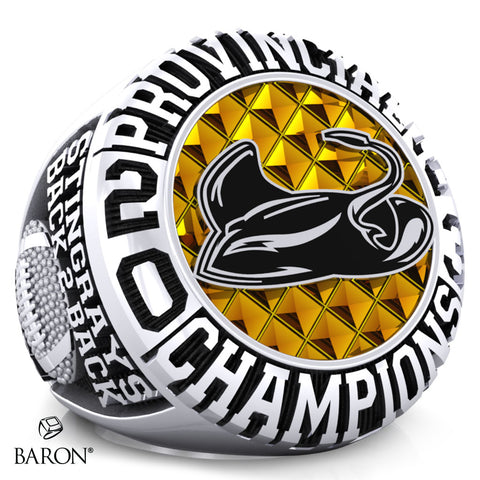 Moncton Stingrays Football 2023 Championship Ring - Design 2.1