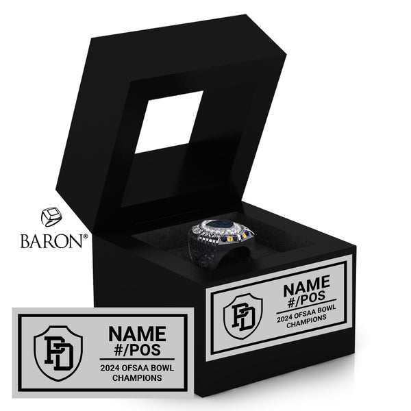 Monsignor Paul Dwyer C.H.S. Football 2024 Championship Black Window Ring Box