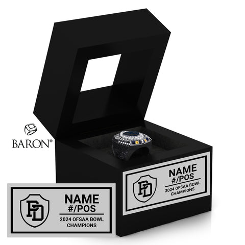Monsignor Paul Dwyer C.H.S. Football 2024 Championship Black Window Ring Box