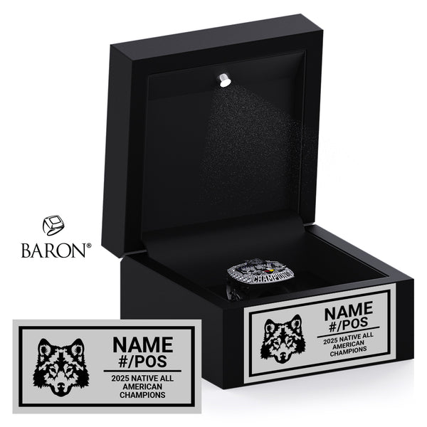 Native Allstar Game Football 2025 Championship Black LED Ring Box