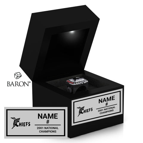Newfoundland Chiefs Ball Hockey 2001 Championship Black LED Ring Box
