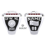 Newfoundland Chiefs Ball Hockey 2001 Championship Ring - Design 2.3