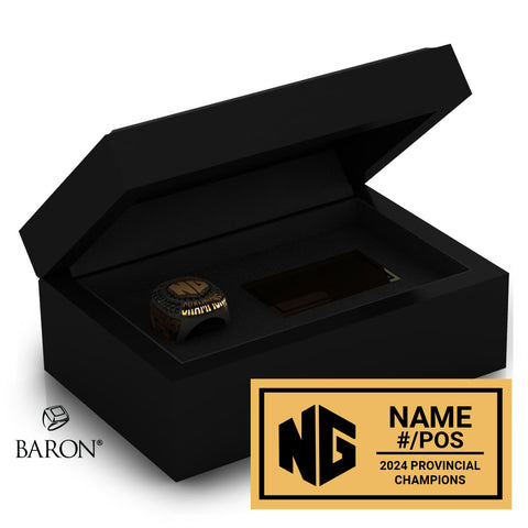 Niagara Generals Football 2024 Championship Black Standard Window Ring Box
