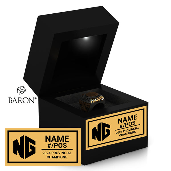 Niagara Generals Football 2024 Championship Black LED Ring Box