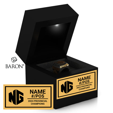 Niagara Generals Football 2024 Championship Black LED Ring Box