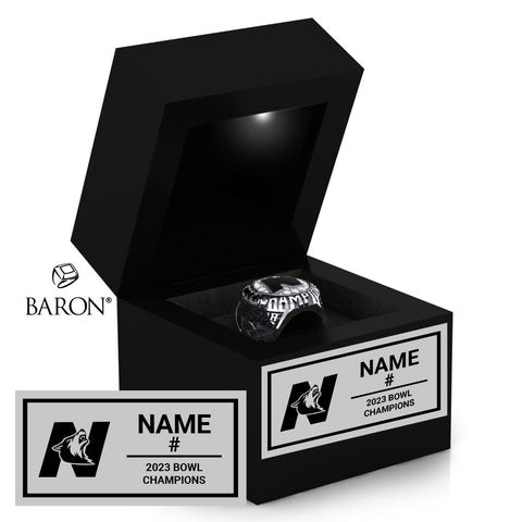 North Star Wolves Football 2023 Championship Black LED Ring Box