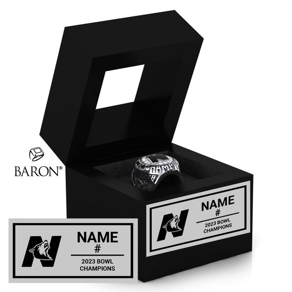 North Star Wolves Football 2023 Championship Black Window Ring Box