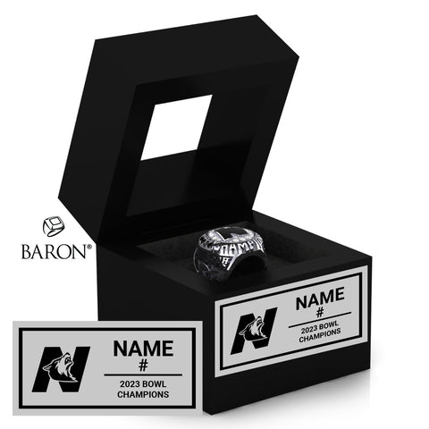 North Star Wolves Football 2023 Championship Black Window Ring Box