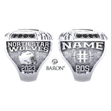 North Star Wolves Football 2023 Championship Ring - Design 1.1