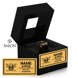 Nova Scotia Buccaneers Football 2023 Championship Black Window Ring Box