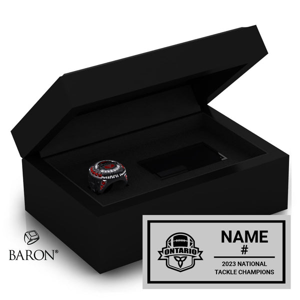 Ontario Black U18 Football Ontario 2023 Championship Black Standard Window Ring Box