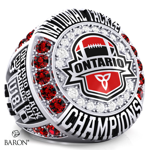 Ontario Black U18 Football Ontario 2023 Championship Ring - Design 3.2