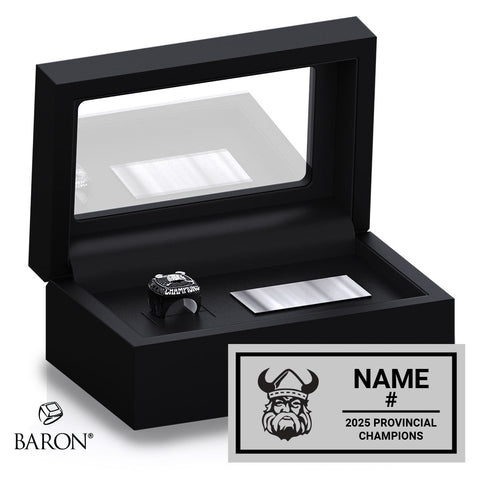 Orangeville Northmen U11 Lacrosse 2025 Championship Black Standard Window Ring Box