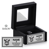 Orangeville Northmen U11 Lacrosse 2025 Championship Black Window Ring Box