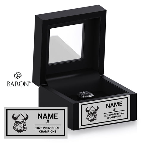 Orangeville Northmen U11 Lacrosse 2025 Championship Black Window Ring Box