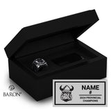 Orangeville Northmen U9 Lacrosse 2024 Championship Black Standard Window Ring Box