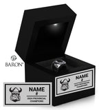 Orangeville Northmen U9 Lacrosse 2024 Championship Black LED Ring Box